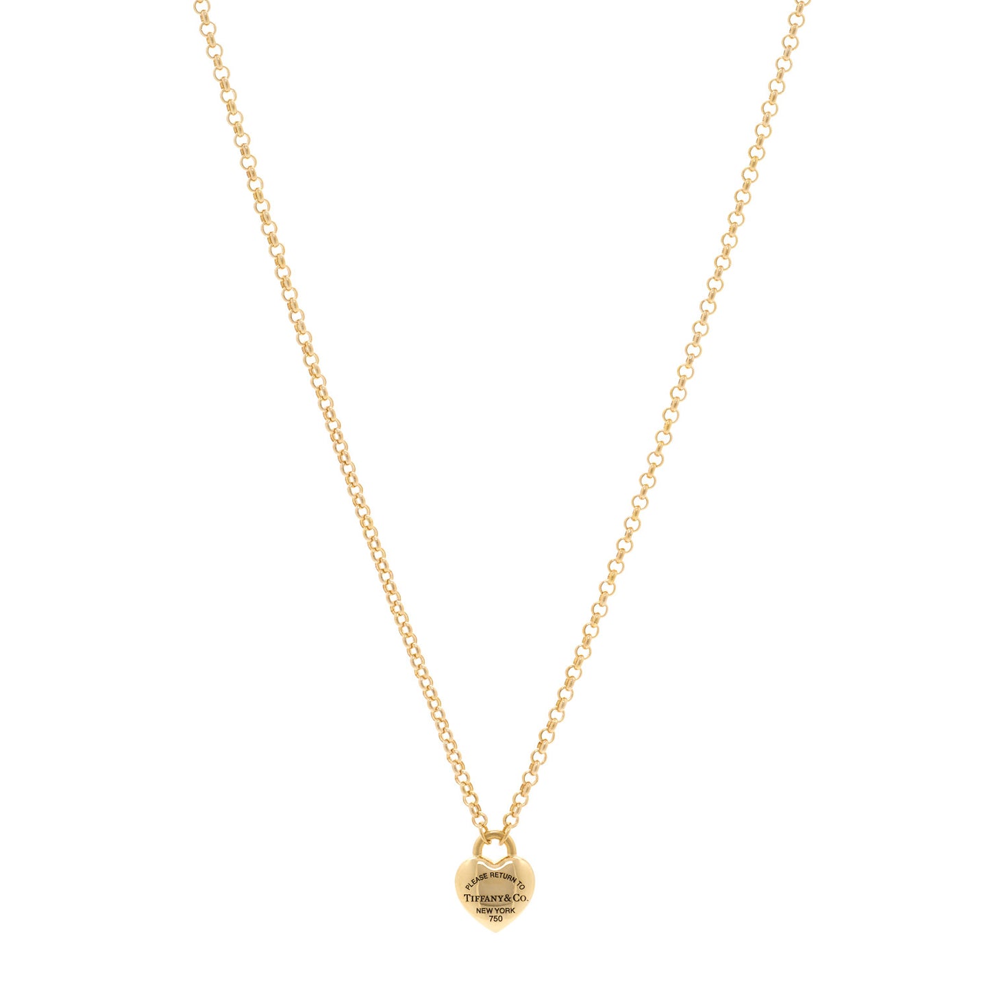 18K Yellow Gold Return to Tiffany Full Heart Pendant Necklace