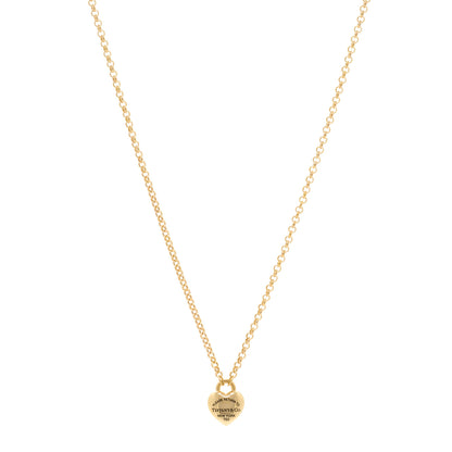 Tiffany 18K Yellow Gold Return to Tiffany Full Heart Pendant Necklace 1 of 6