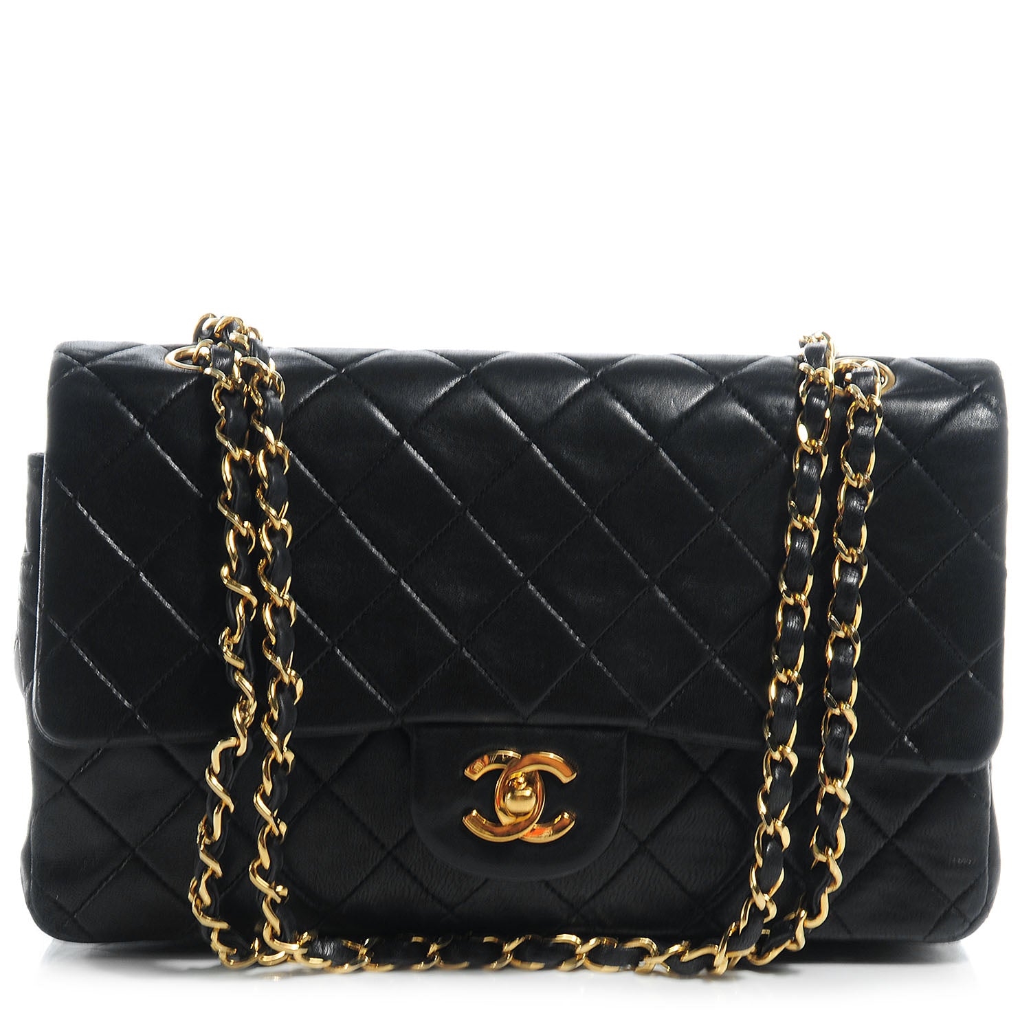 Chanel Lambskin Medium Double Flap Black 1 of 8