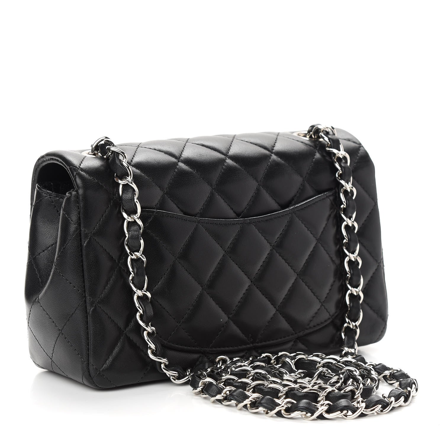 Chanel Lambskin Quilted Mini Rectangular Flap Black 3 of 9