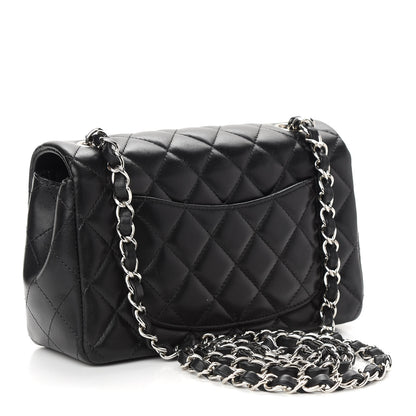 Chanel Lambskin Quilted Mini Rectangular Flap Black 3 of 9