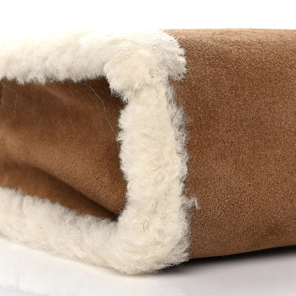 Telfar X UGG Suede Shearling Small Shopping Bag Chestnut 8 of 9