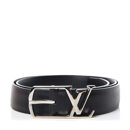 Louis Vuitton Calfskin 30mm Neogram LV Belt 90 36 Black 1 of 7