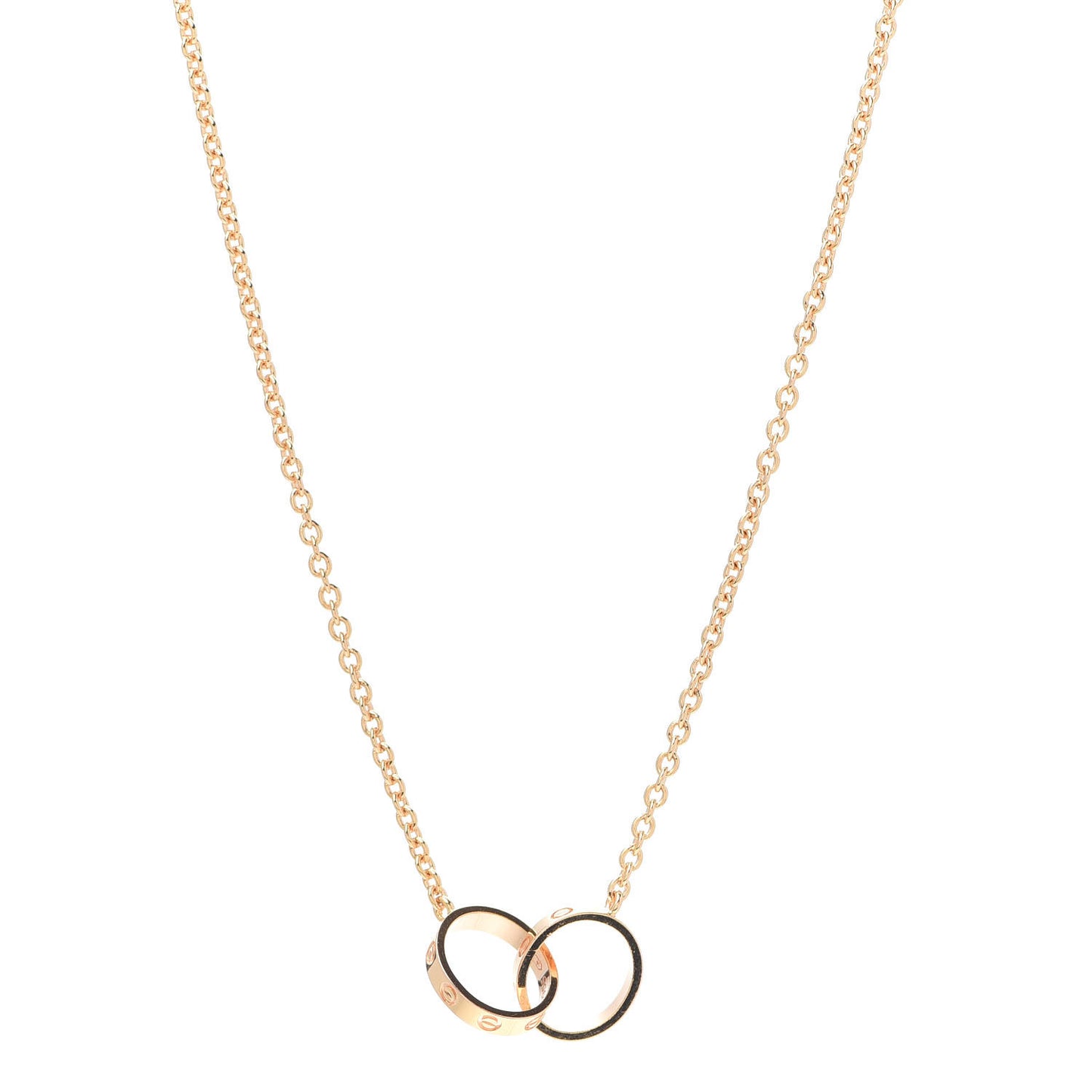 18K Pink Gold Interlocking LOVE Necklace