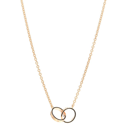 Cartier 18K Pink Gold Interlocking LOVE Necklace 1 of 5