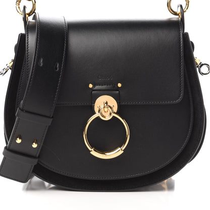 Chloe Calfskin Suede Large Tess Bag Black 9 of 10