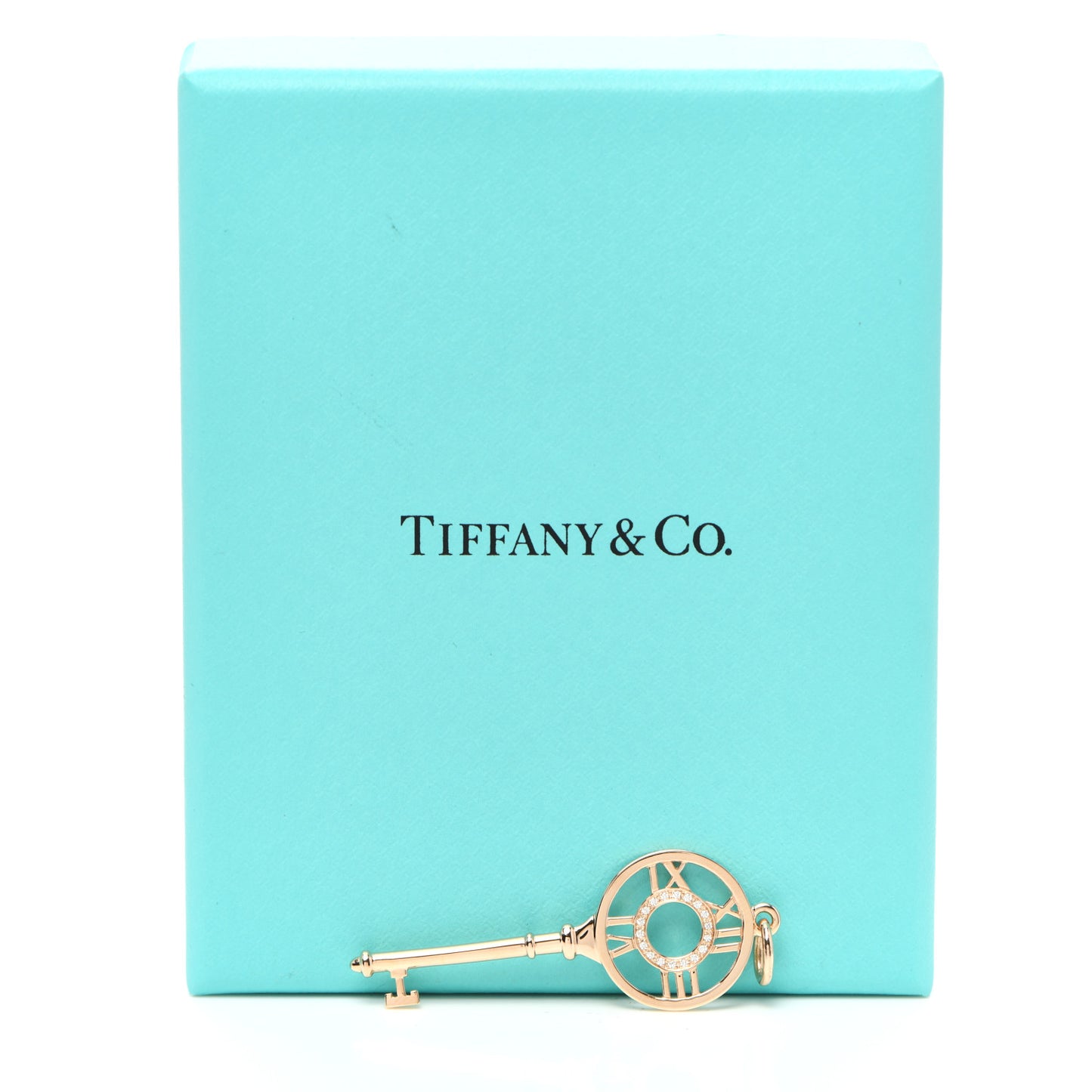 18K Rose Gold Diamond Atlas Key Pendant