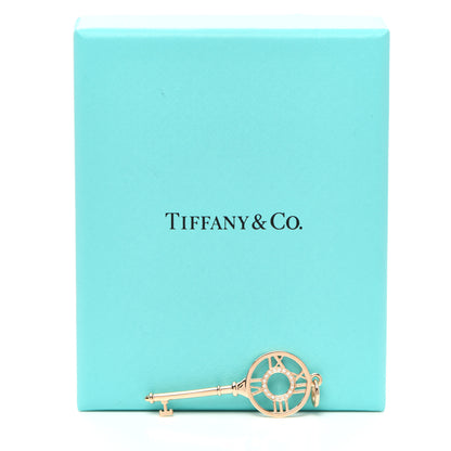 Tiffany 18K Rose Gold Diamond Atlas Key Pendant 4 of 4
