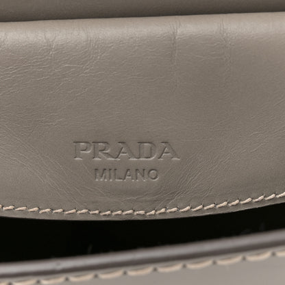Prada Vitello Tri-Color Medium Sound Top Handle Satchel Grigio Black 6 of 15
