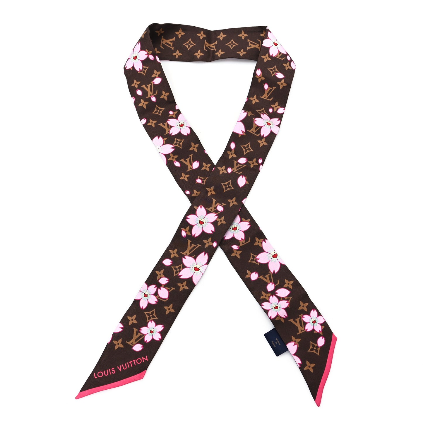 LV X TM Silk Monogram Cherry Blossom BB Bandeau Tan