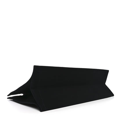 Saint Laurent Linen Calfskin Rive Gauche Tote Black 4 of 10