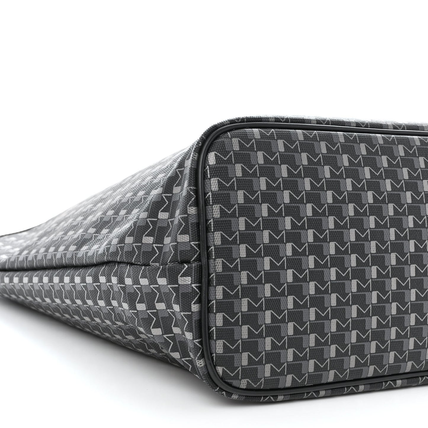 Grained Calfskin Canvas 1920 Oh! Tote Ruban GM Carbon Silver