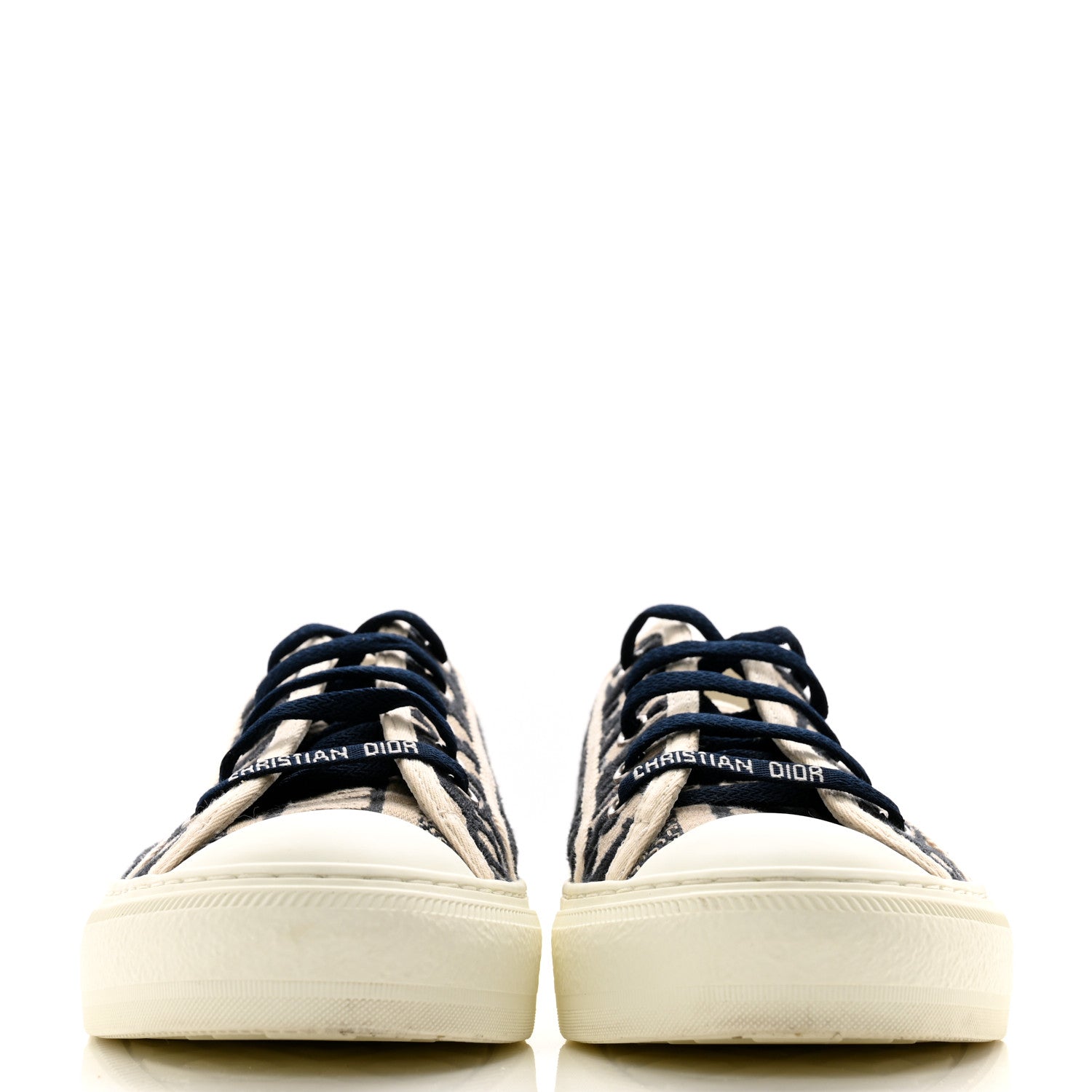 Christian Dior Canvas Oblique Walk'N'Dior Low Top Sneakers 39 Deep Blue 2 of 10