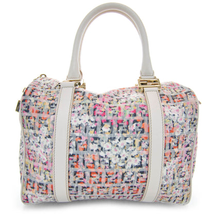 Fendi Zucchino Vitello Floral Forever Boston Rosa Papaya Rosa Confetto 1 of 8