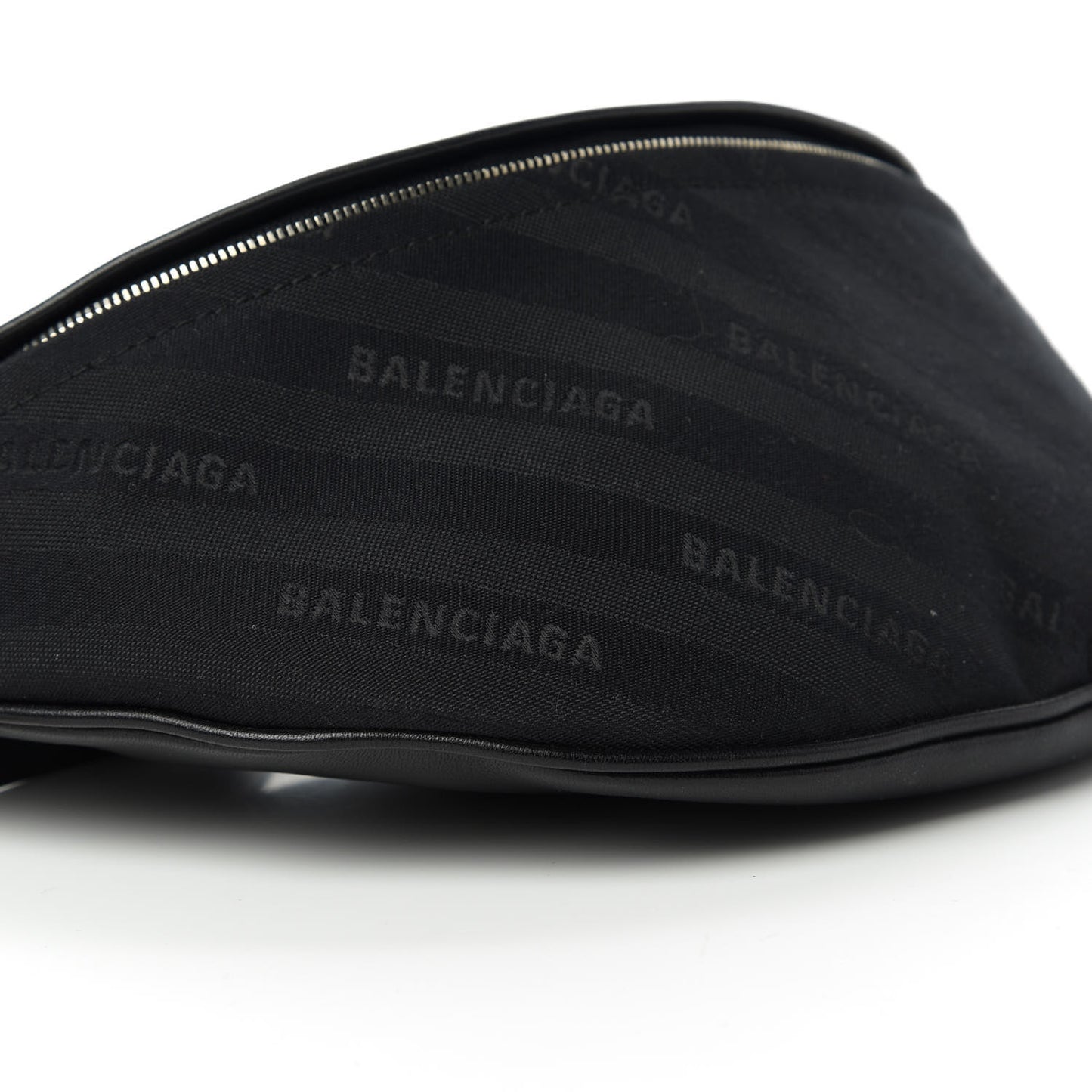 Canvas Jacquard Diagonal Allover Logo XS Souvenir Belt Bag Black