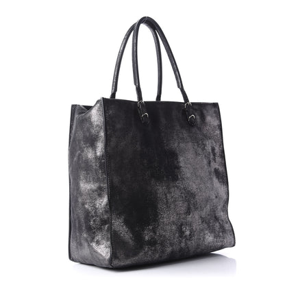 Balenciaga Metallic Calfskin Milkyway Papier A5 Tote Black 3 of 12