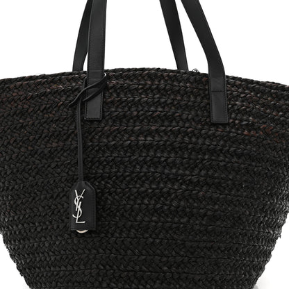 Saint Laurent Raffia Medium Panier Bag Black 7 of 10