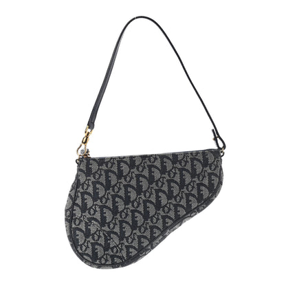Christian Dior Monogram Mini Saddle Pochette Navy 1 of 7