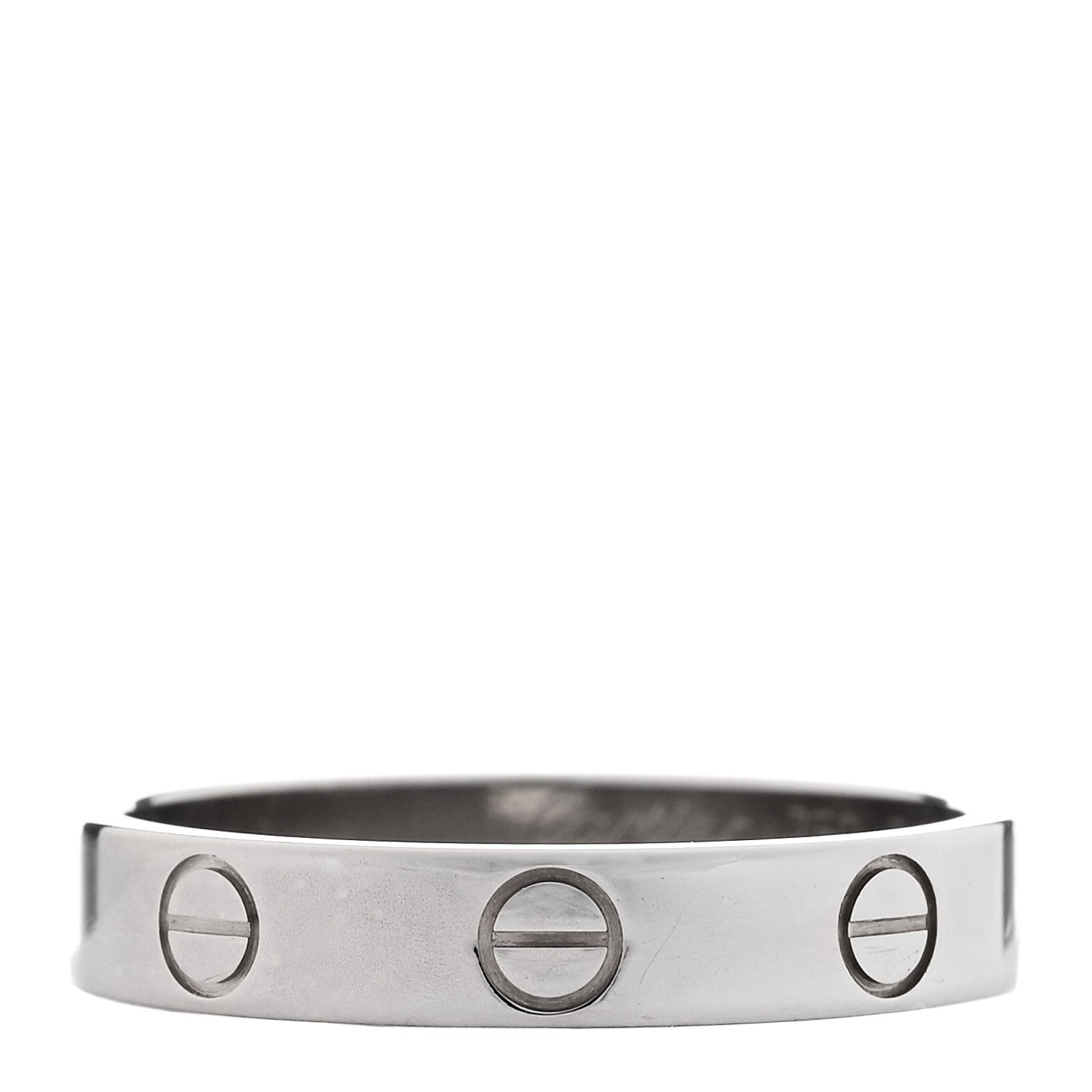 Cartier 18K White Gold 3.5mm LOVE Wedding Band Ring 54 6.75 1 of 4