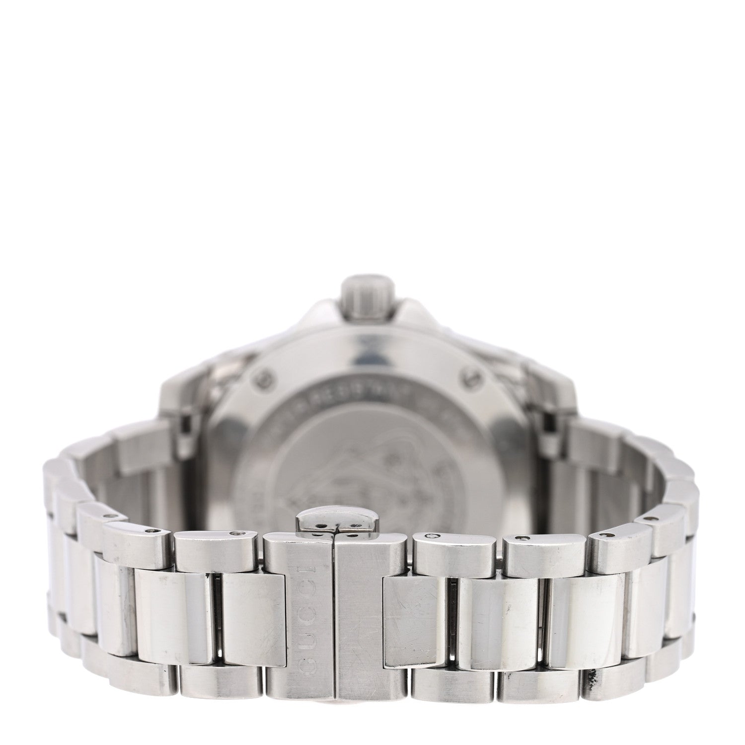 Gucci Stainless Steel Diamond Mother of Pearl 32mm Dive Quartz Watch 3 of 4