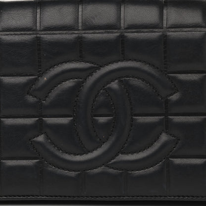 Chanel Lambskin Quilted CC Chocolate Bar Flap Black 10 of 16