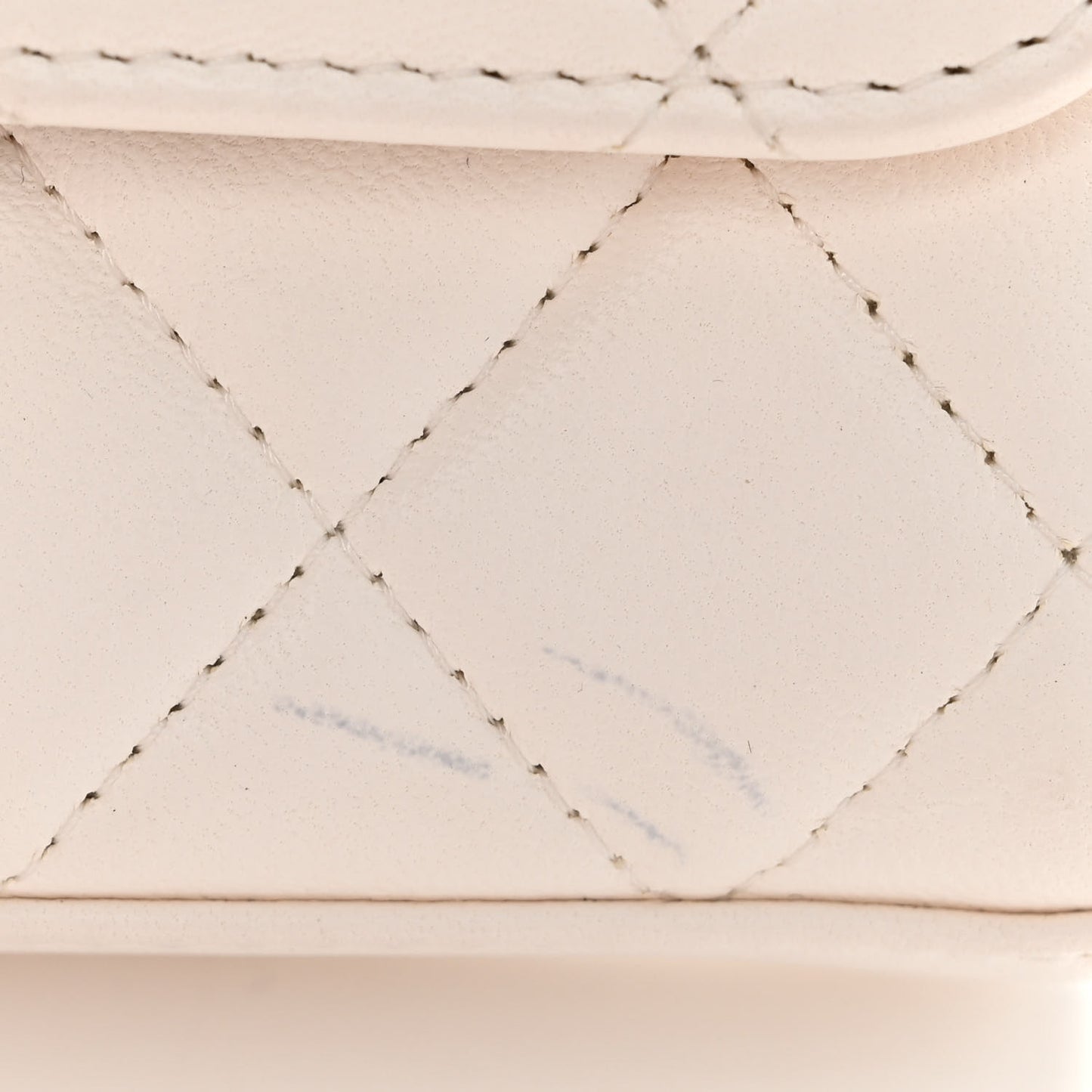 Lambskin Quilted Mini Trendy CC Clutch With Chain White