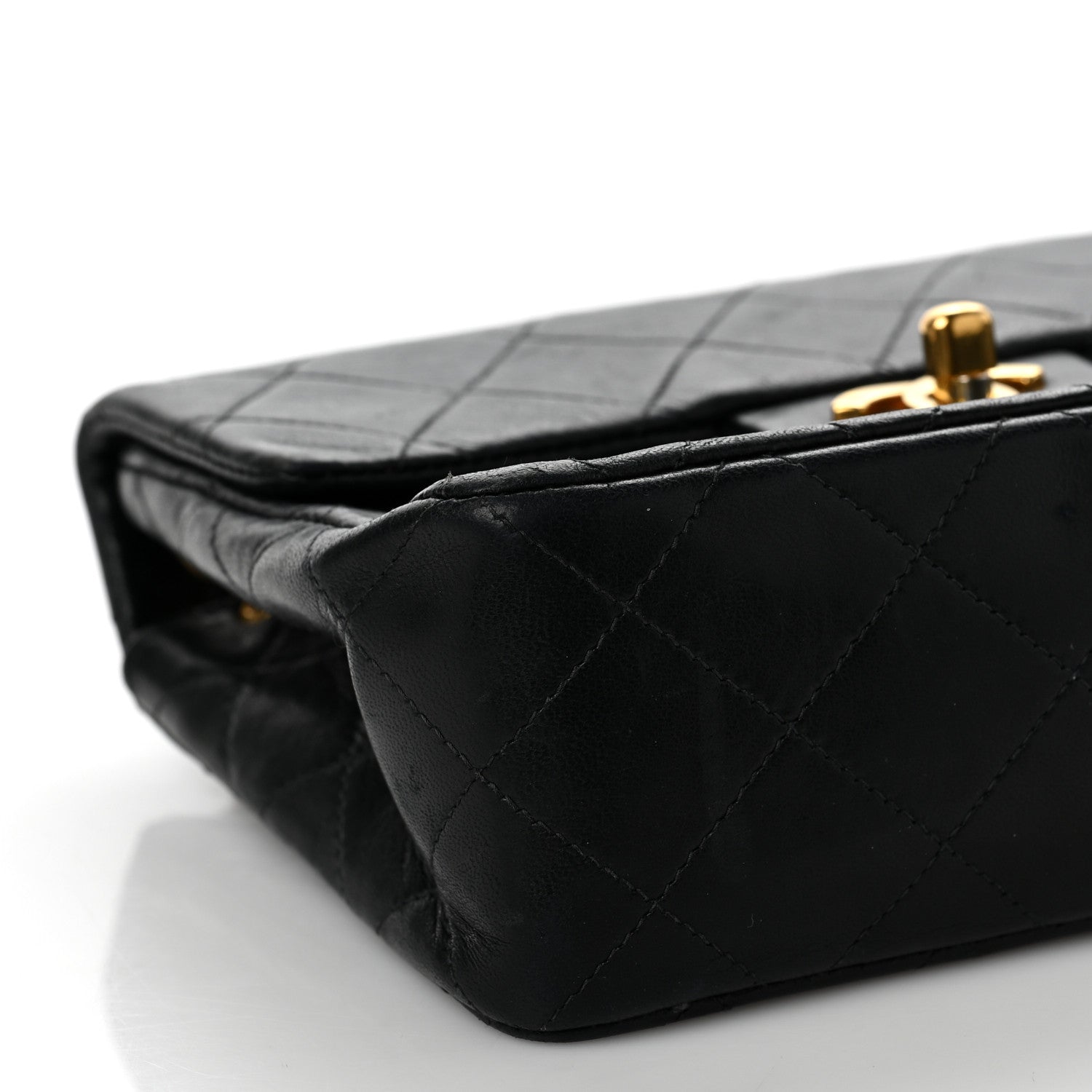 Chanel Lambskin Quilted Mini Square Flap Bag Black 8 of 9