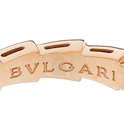 Bulgari 18K Rose Gold Serpenti Viper Band Ring 48 4.5 5 of 6