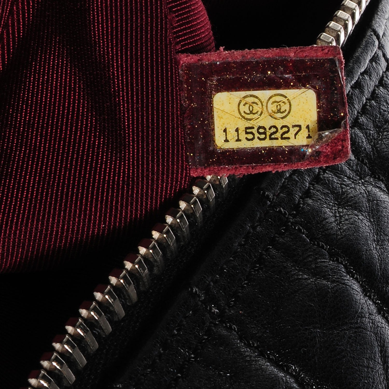 Chanel Lambskin Astrakhan Bowler Black 6 of 7