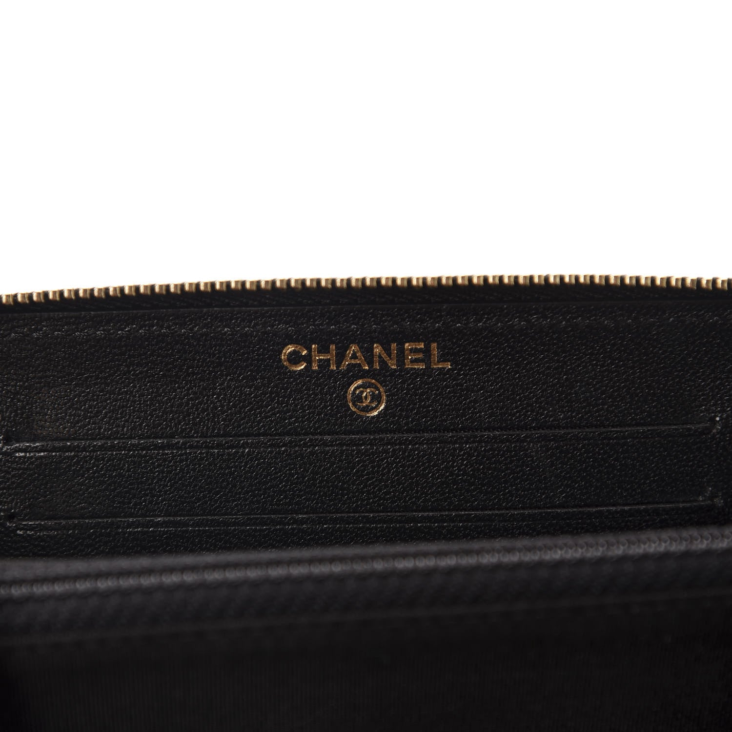 Chanel Sheepskin Quilted Mademoiselle Vintage Zip Around Wallet Black 6 of 8