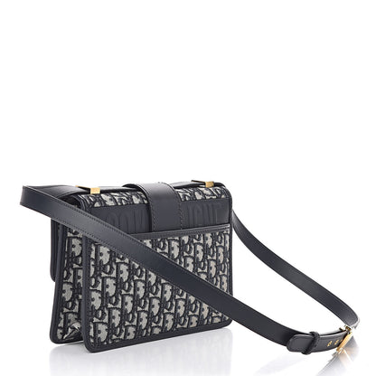 Christian Dior Oblique 30 Montaigne Flap Bag Blue 3 of 10