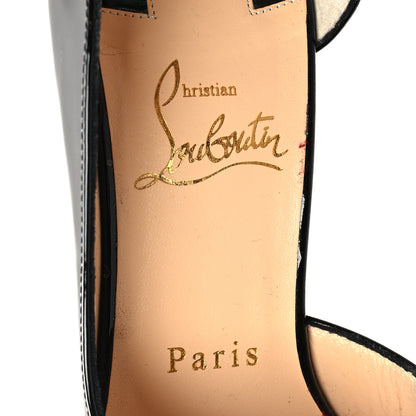 Christian Louboutin Patent After Sun Round Chick Alta Platform Peep Toe 120 Pumps 37 Black 7 of 8