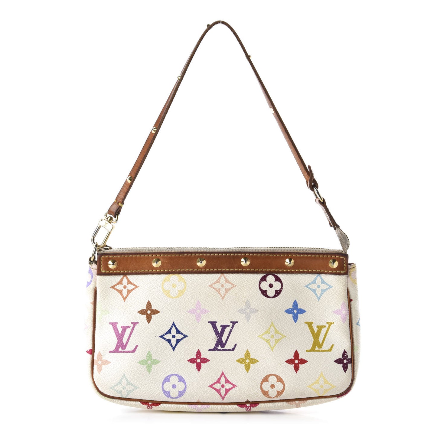 Monogram Multicolor Pochette Accessories White
