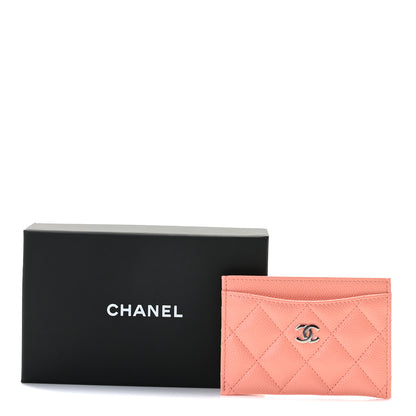Chanel Caviar Quilted Card Holder Coral 3 of 6