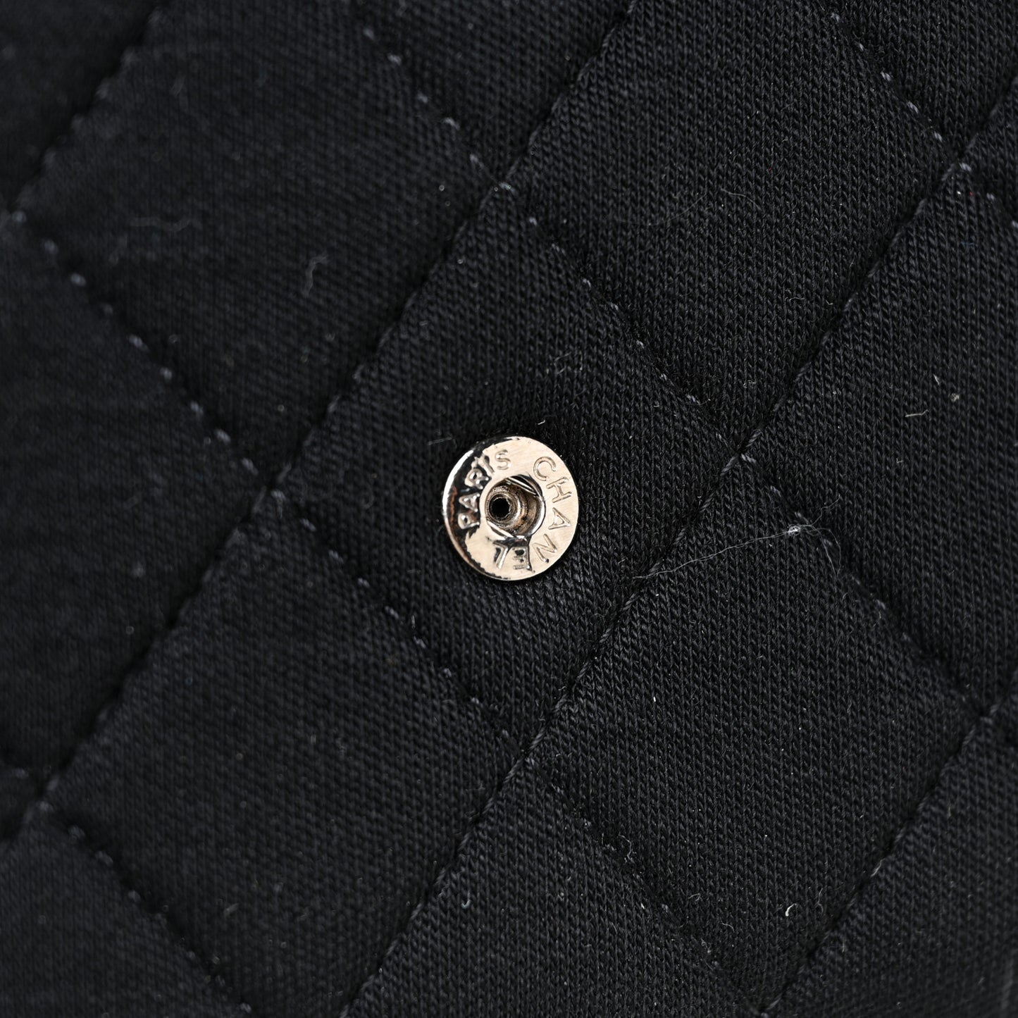 Jersey Quilted Reissue Wallet On Chain WOC Black