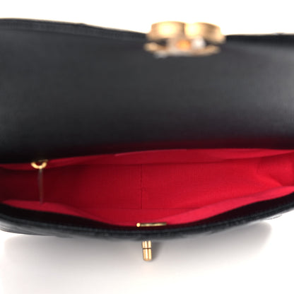 Chanel Shiny Caviar Quilted Small Chain Melody Flap Black 5 of 13