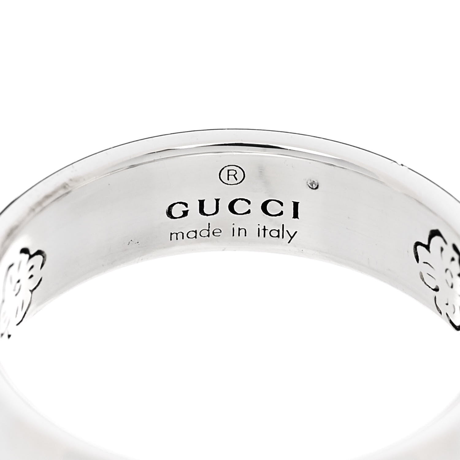 Gucci Sterling Silver Blind for Love Band Ring 50 5.5 4 of 5