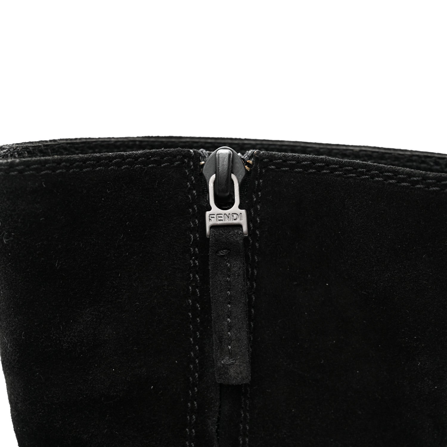 Fendi Suede Ankle Boots 38.5 Black 8 of 12