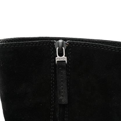Fendi Suede Ankle Boots 38.5 Black 8 of 12
