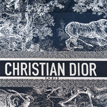 Christian Dior Technical Fabric Toile De Jouy Reverse Diortravel Zipped Pouch Blue Multicolor 8 of 8