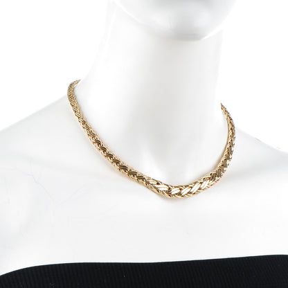 Tiffany 14K Yellow Gold Braided Chain Necklace 2 of 5