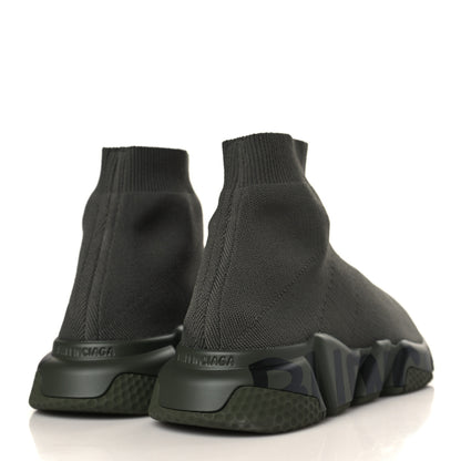 Balenciaga Neoprene Knit Womens Speed Graffiti Sneakers 40 Kaki Black 4 of 8