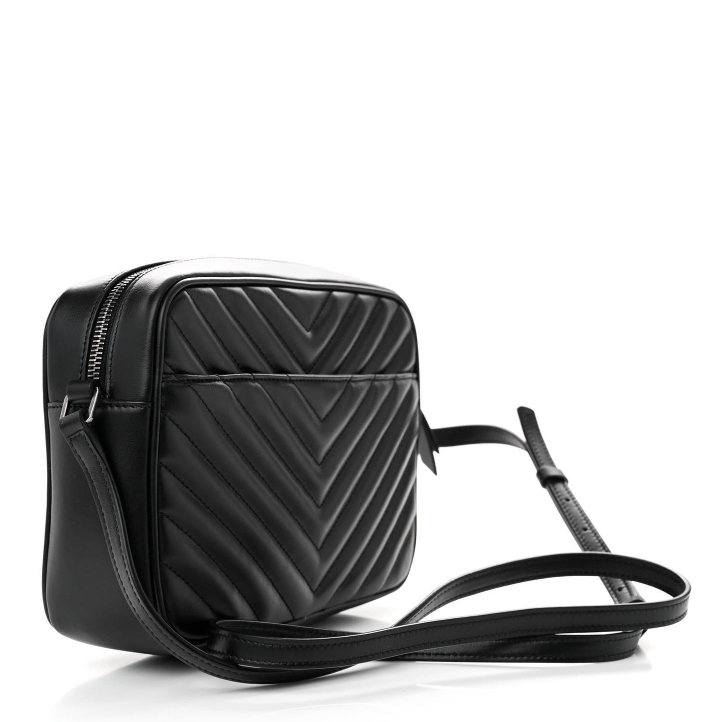 Calfskin Matelasse Monogram Lou Camera Bag Black