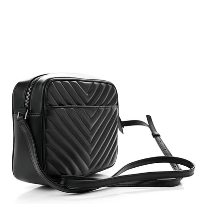 Saint Laurent Calfskin Matelasse Monogram Lou Camera Bag Black 3 of 10