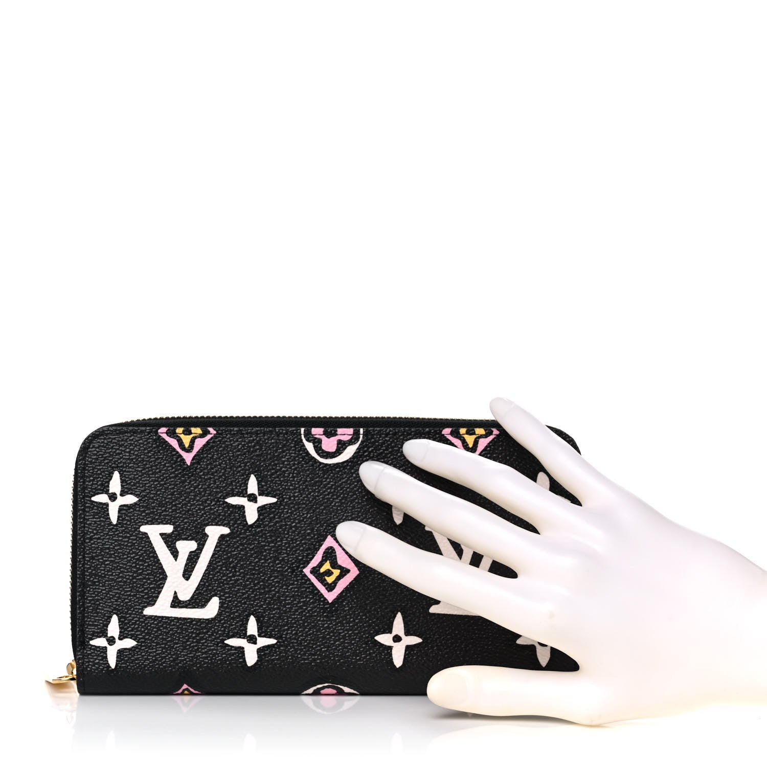 Louis Vuitton Monogram Giant Wild At Heart Zippy Wallet Black 2 of 9
