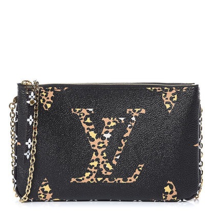 Louis Vuitton Monogram Giant Jungle Pochette Double Zip Black 1 of 10