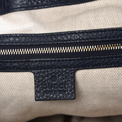 Gucci Pebbled Calfskin Medium Soho Shoulder Bag Blue 6 of 7