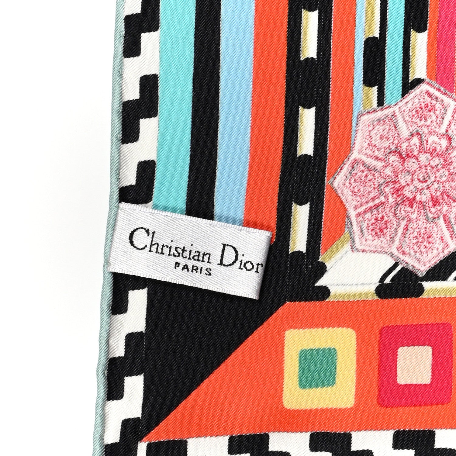 Christian Dior Silk Serpents Print Scarf Multicolor 3 of 5