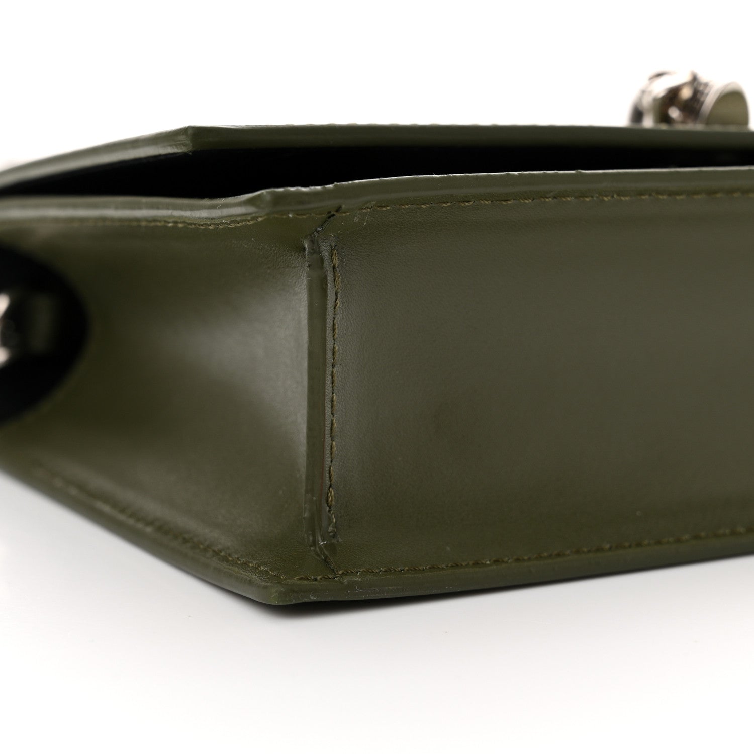 Alexander McQueen Calfskin Skull Crossbody Bag Khaki Green 7 of 13