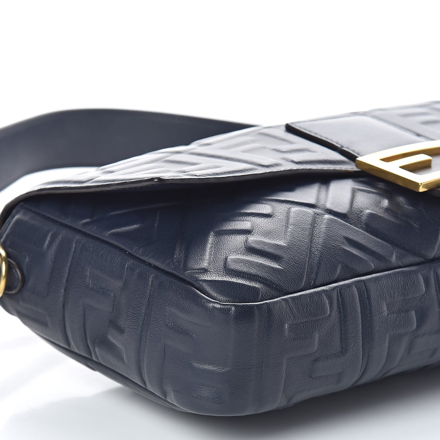 Nappa FF 1974 Embossed Large Baguette Midnight